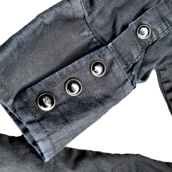 Vintage Rodeo Black Embroidered Western button up Shirt Men's Medium - Picture 7 of 8